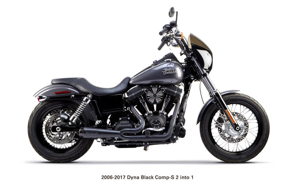 Harley Davidson Dyna (2006-2017) Comp-S 2-1 Ceramic Black - Part Number  005-3750199-B (-XB)