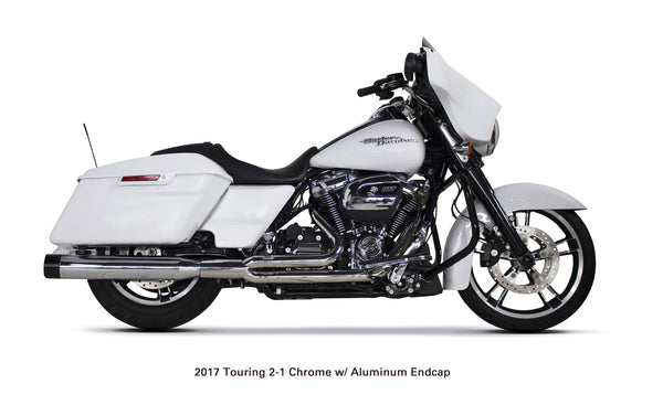 Harley Davidson Touring (2017-23 Milwaukee Eight) Comp-S 2-1 Black w/ Black  Endcap Full System