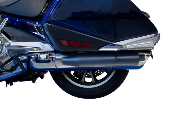 Two Brothers Racing, add an item to your shopping cart: Honda (2013-2016)  F6B Gold Wing Comp-S Ceramic Black with Carbon Fiber Dual Slip-on Exhaust  005-4150499D-B